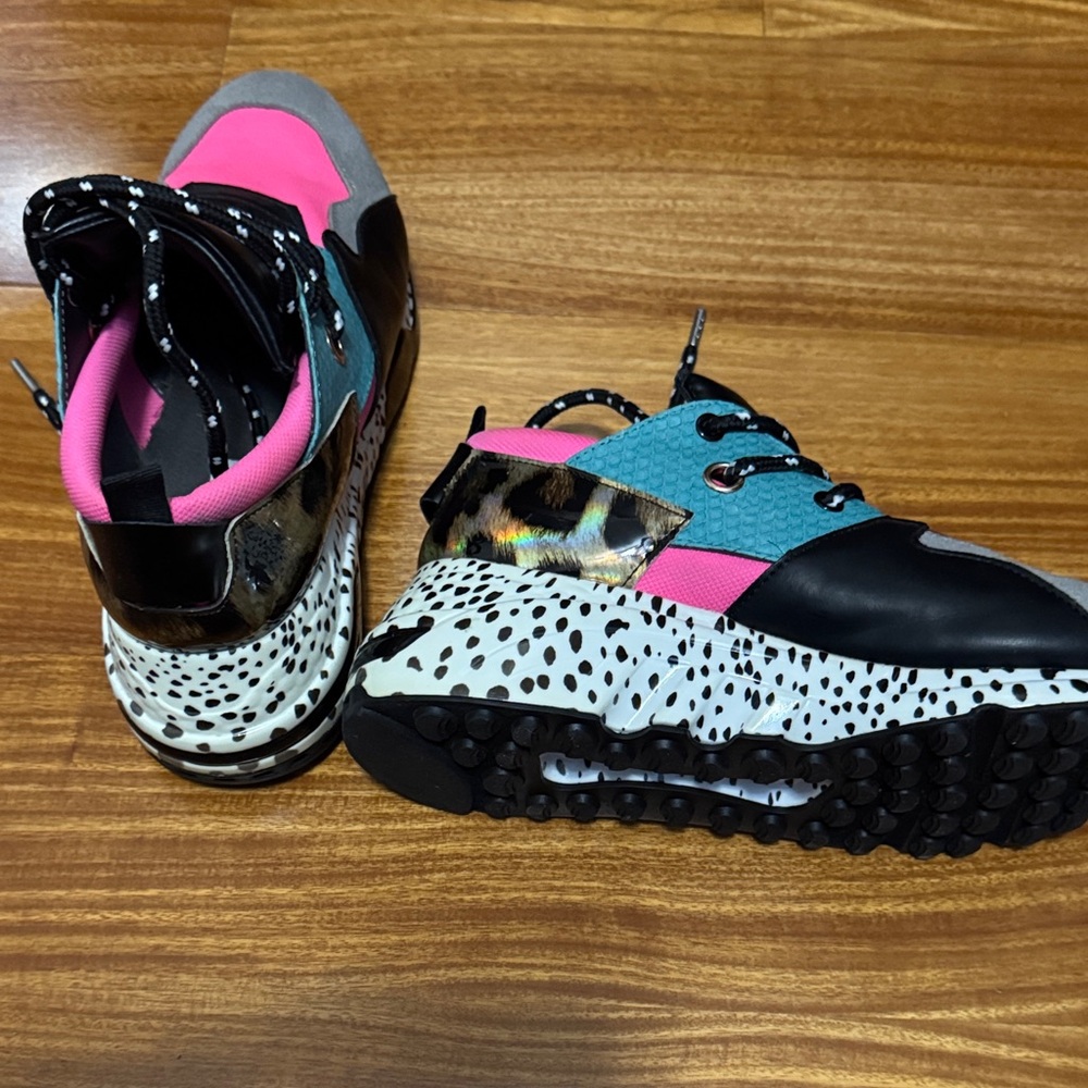 Steve Madden Black, Pink, and Blue Women's Sneakers - Picture 3 of 3